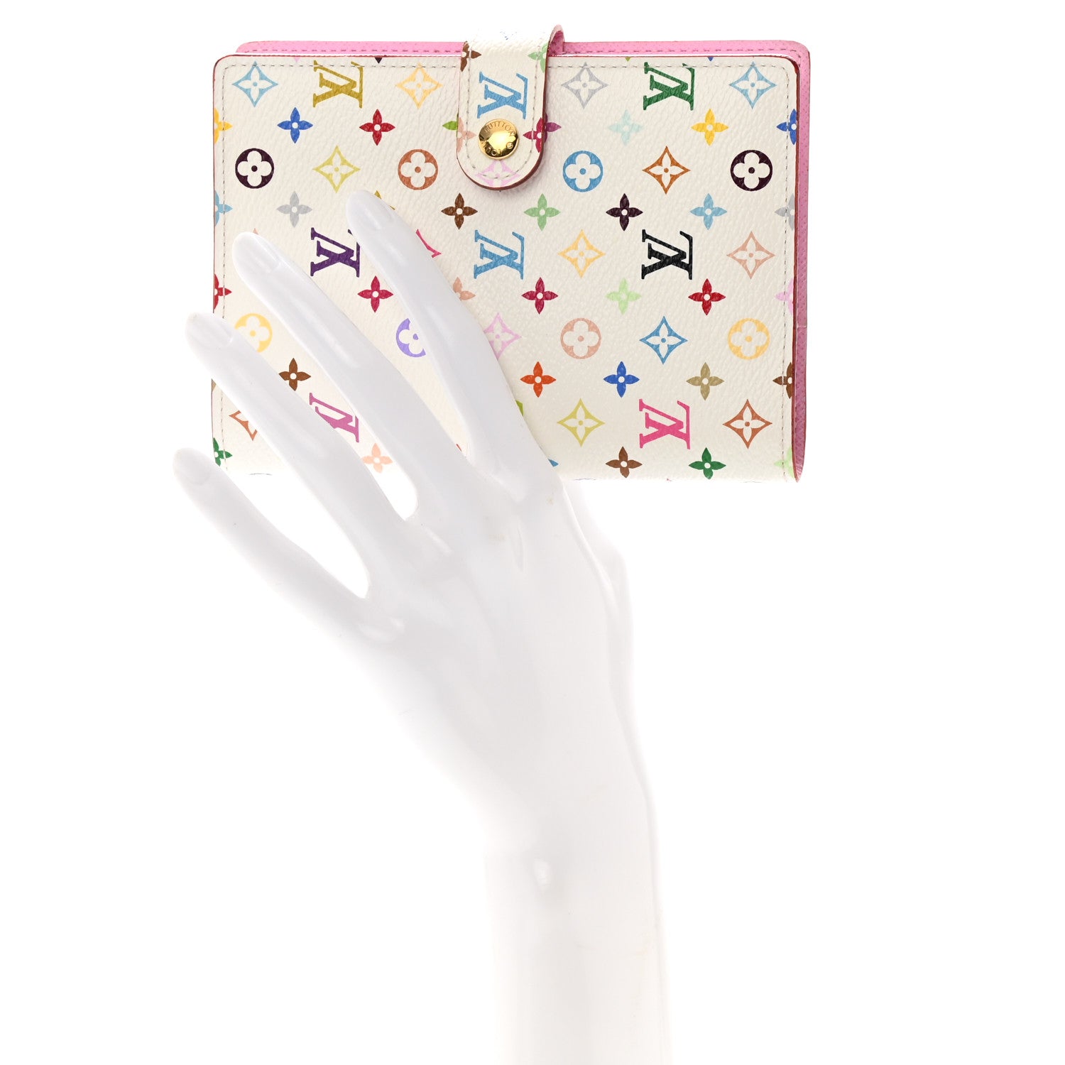 Louis Vuitton Monogram Multicolor Small Ring Agenda Cover White Litchi 2 of 8