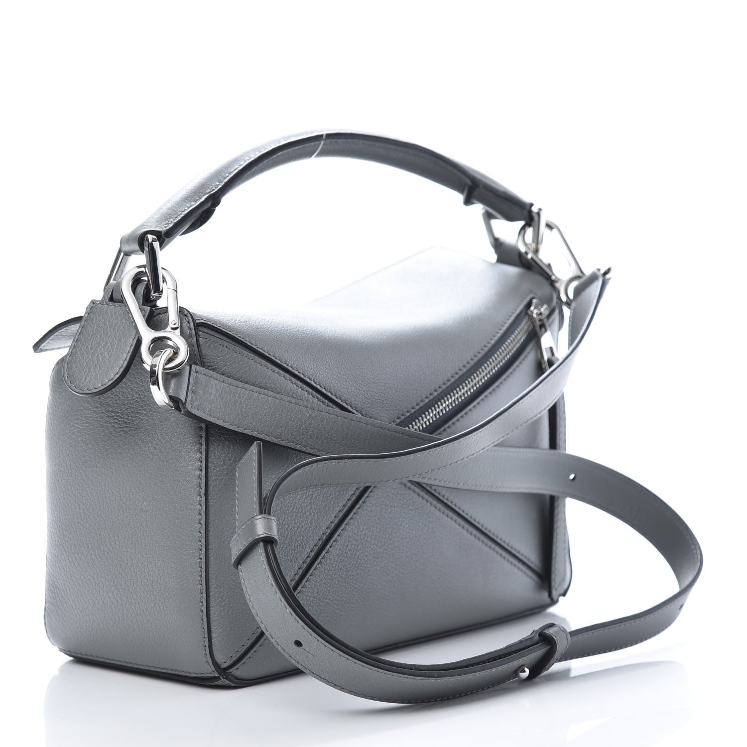 Loewe Calfskin Small Puzzle Bag Gunmetal 3 of 9