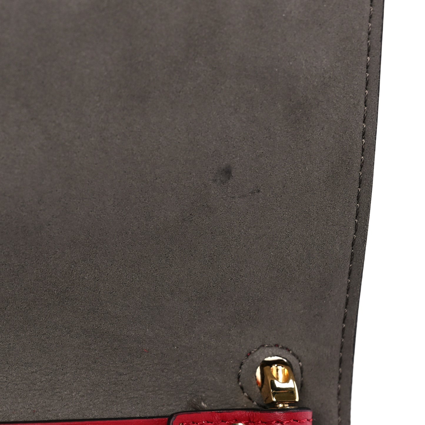 Vitello Century F is Fendi Bi-Color FF 1974 Embossed Kan I Shoulder Bag Fragola Maya Black
