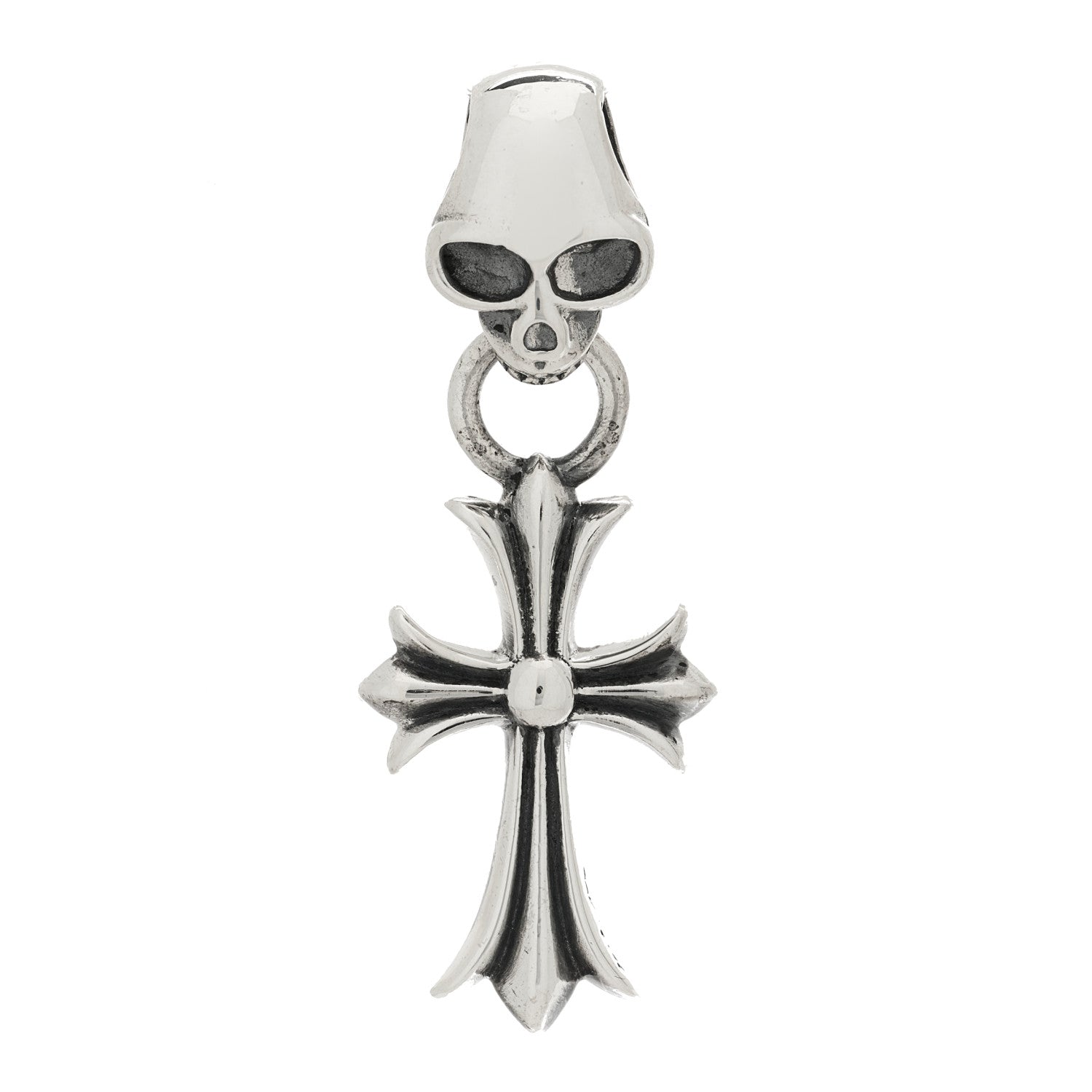Chrome Hearts Sterling Silver Skull Cross Pendant 1 of 4