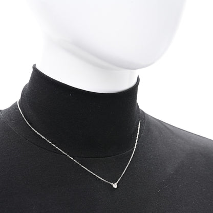 Tiffany Sterling Silver Diamond .05ct Elsa Peretti Diamonds by the Yard Pendant Necklace 2 of 4