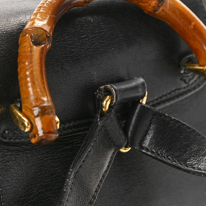 Gucci Calfskin Bamboo Backpack Black 13 of 15