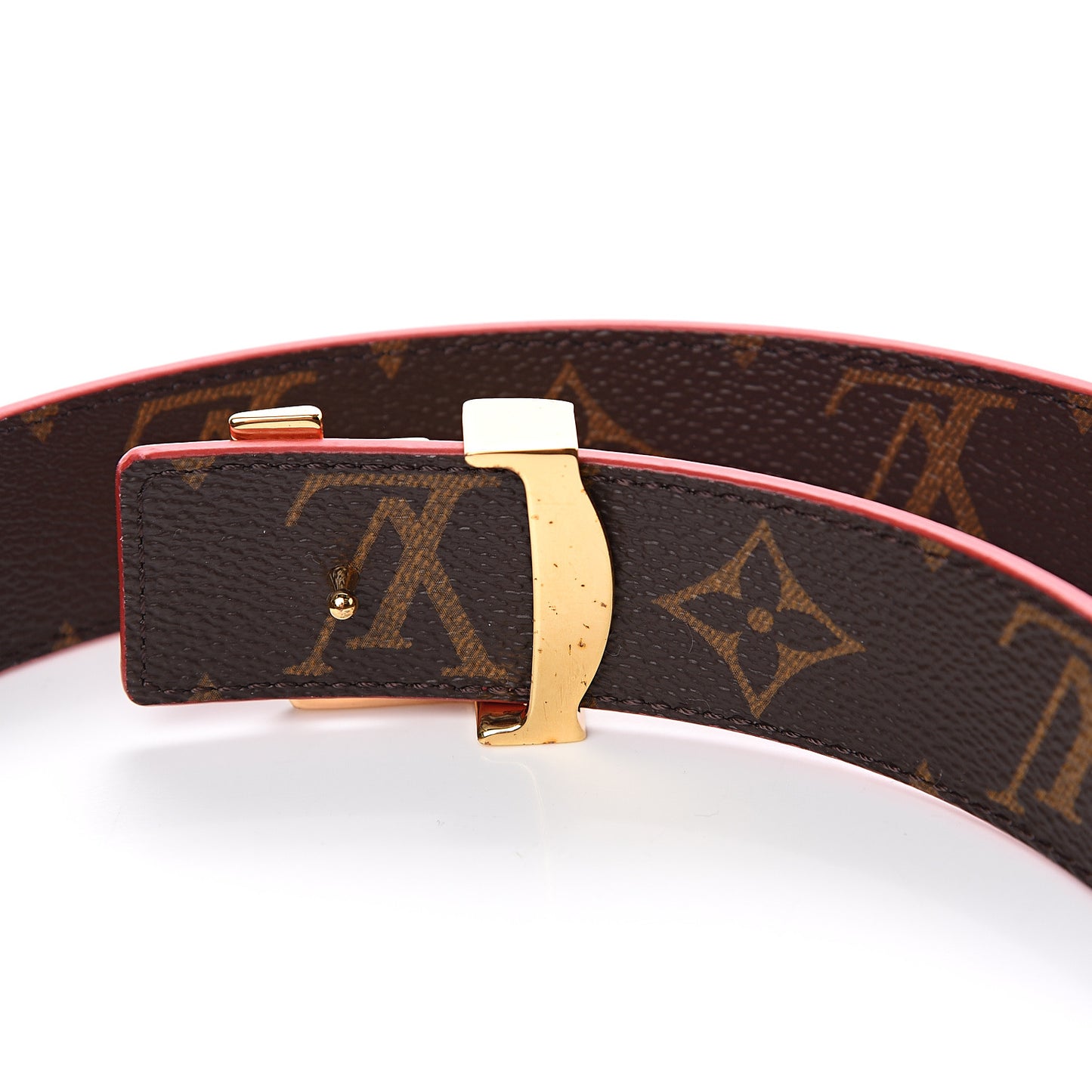Monogram 30mm LV Initiales Reversible Belt 90 36 Coquelicot