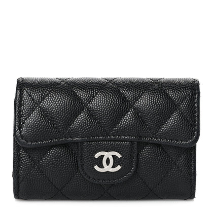 Chanel Caviar Quilted Classic 4 Key Holder Wallet Black 1 of 11