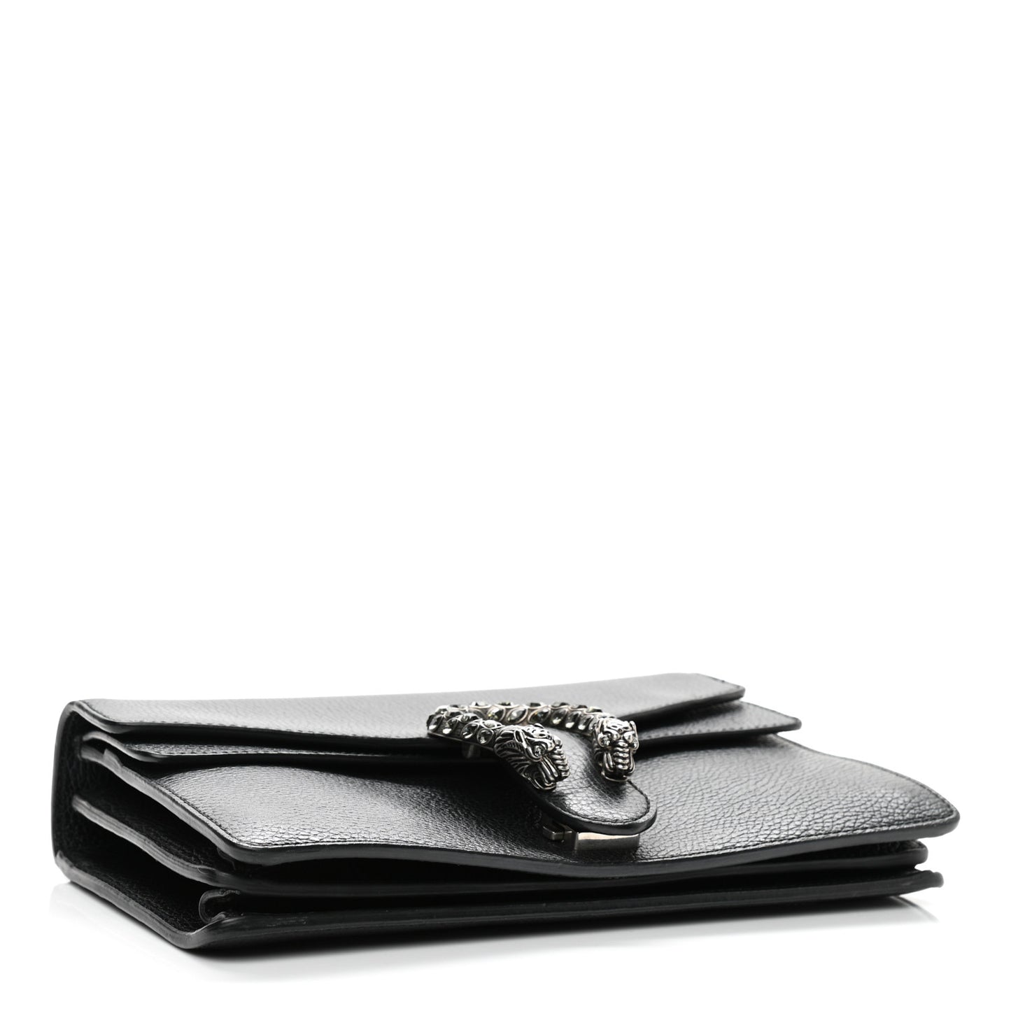 Pebbled Calfskin Small Dionysus Shoulder Bag Black