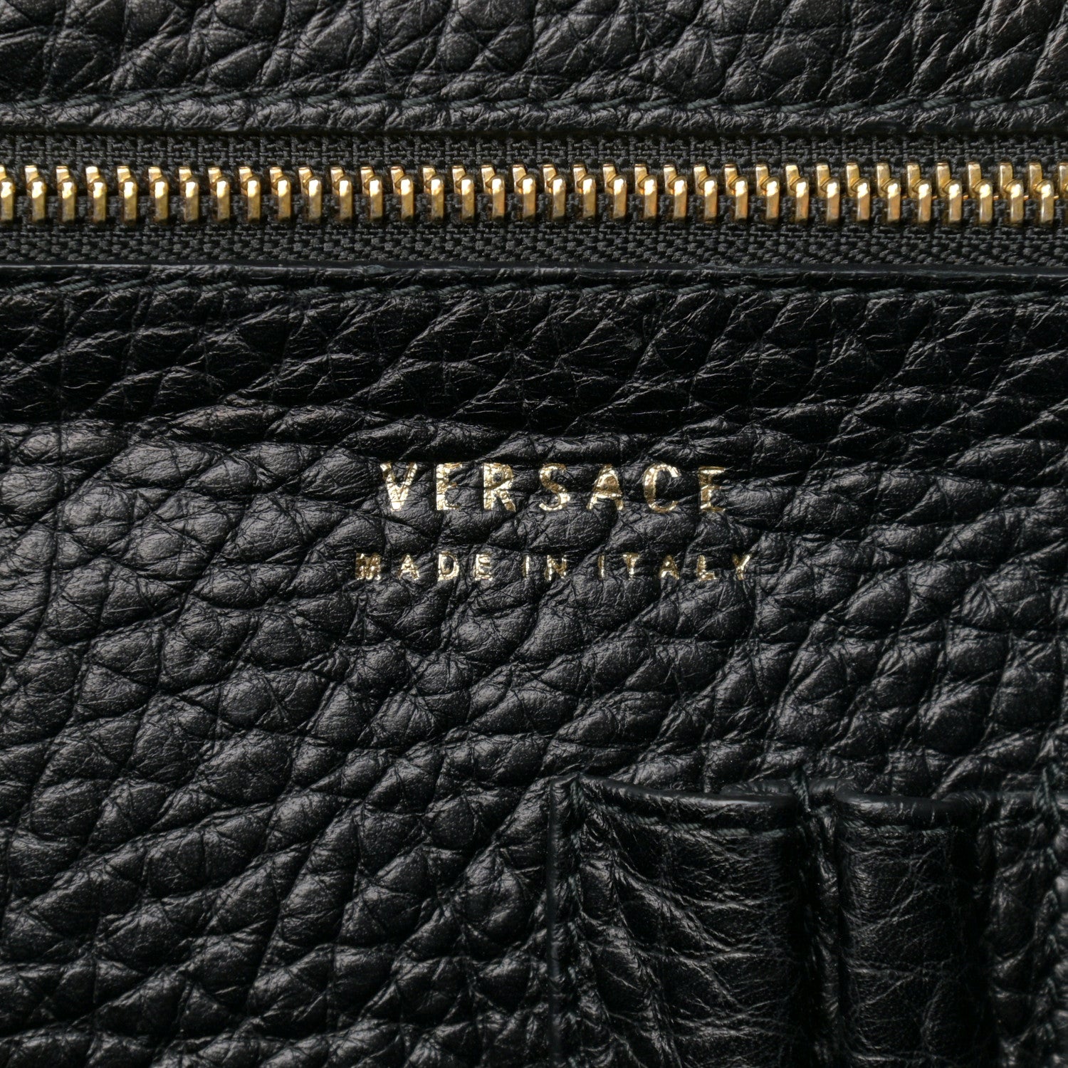 Versace Grained Calfskin Palazzo Medusa Convertible Backpack Black 6 of 8