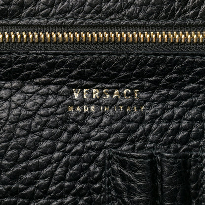 Versace Grained Calfskin Palazzo Medusa Convertible Backpack Black 6 of 8