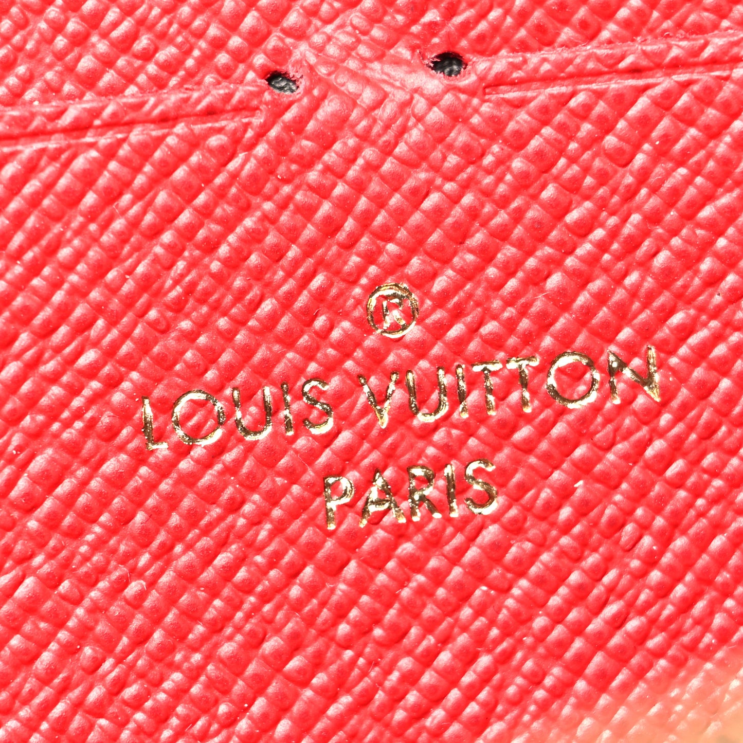 Damier Ebene Clemence Wallet Cherry