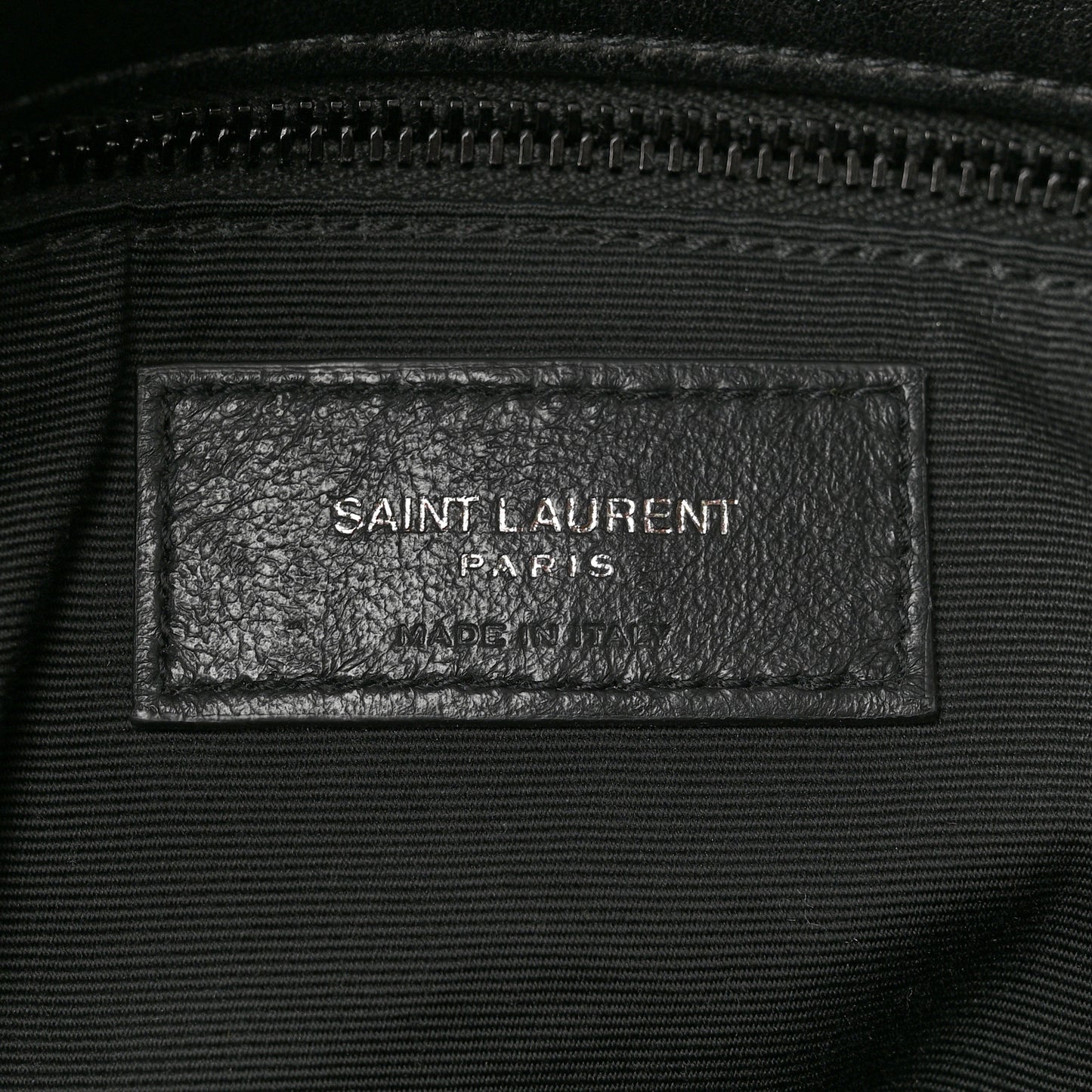Lambskin Quilted Monogram Monochrome Medium Loulou Puffer Chain Satchel Black