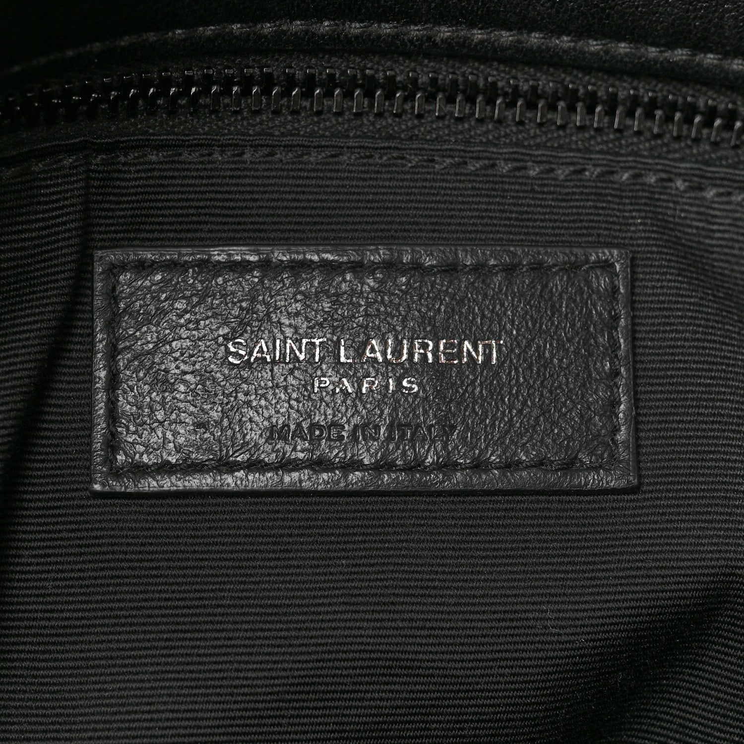 Saint Laurent Lambskin Quilted Monogram Monochrome Medium Loulou Puffer Chain Satchel Black 6 of 12