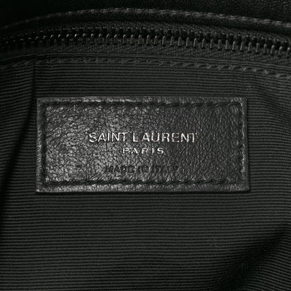 Saint Laurent Lambskin Quilted Monogram Monochrome Medium Loulou Puffer Chain Satchel Black 6 of 12