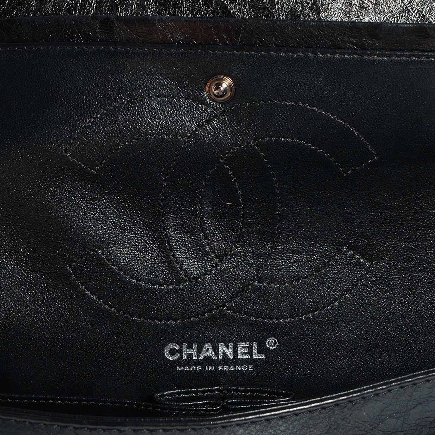 Aged Calfskin 2.55 Reissue 226 Flap Metallic Black