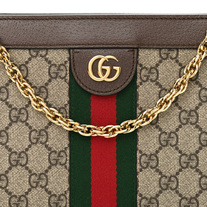 Gucci GG Supreme Monogram Web Small Ophidia Chain Shoulder Bag Brown 4 of 11
