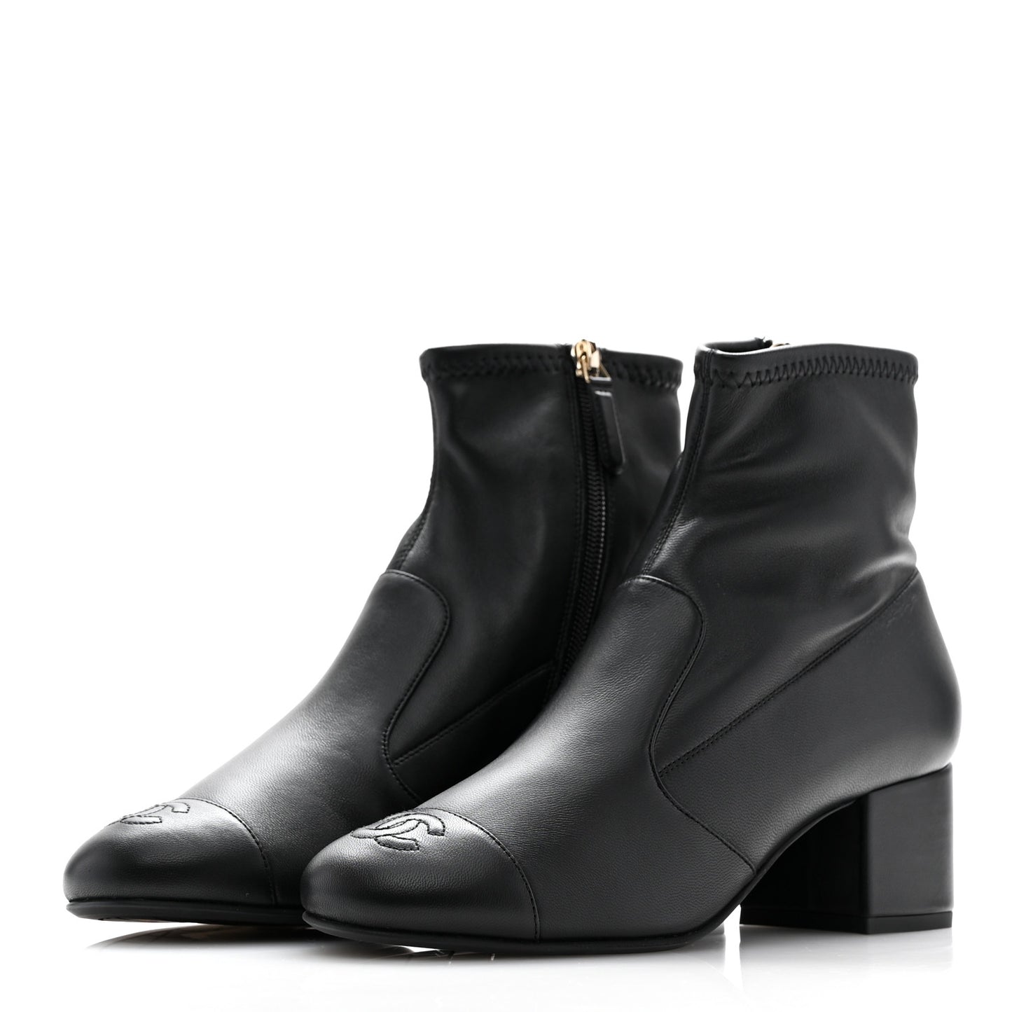 Lambskin Ankle Boots 37.5 Black