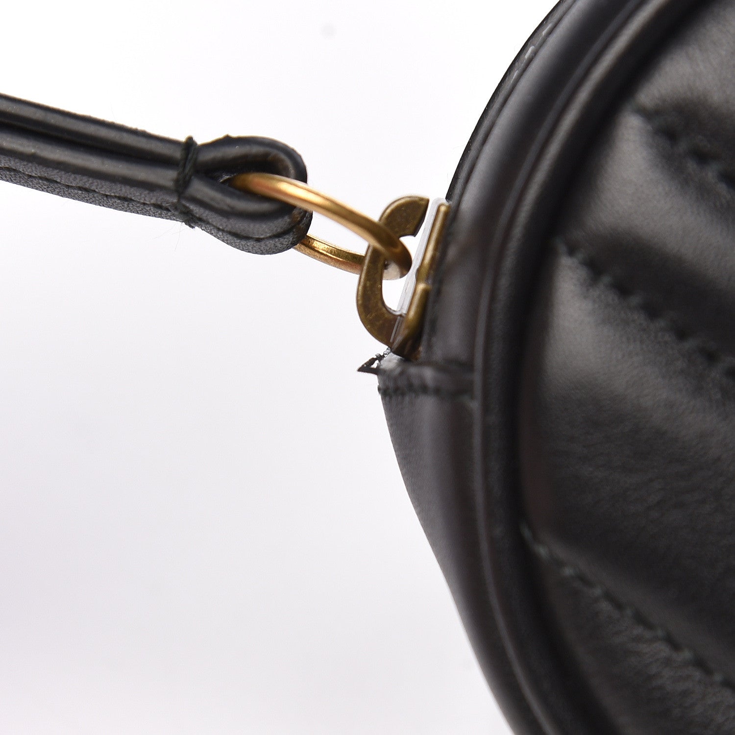 Gucci Calfskin Matelasse GG Marmont Belt Bag 85 34 Black 11 of 11