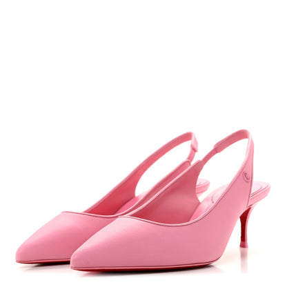 Christian Louboutin Nappa Sporty Kate Slingback 55 Pumps 38 Calipso 4 of 9