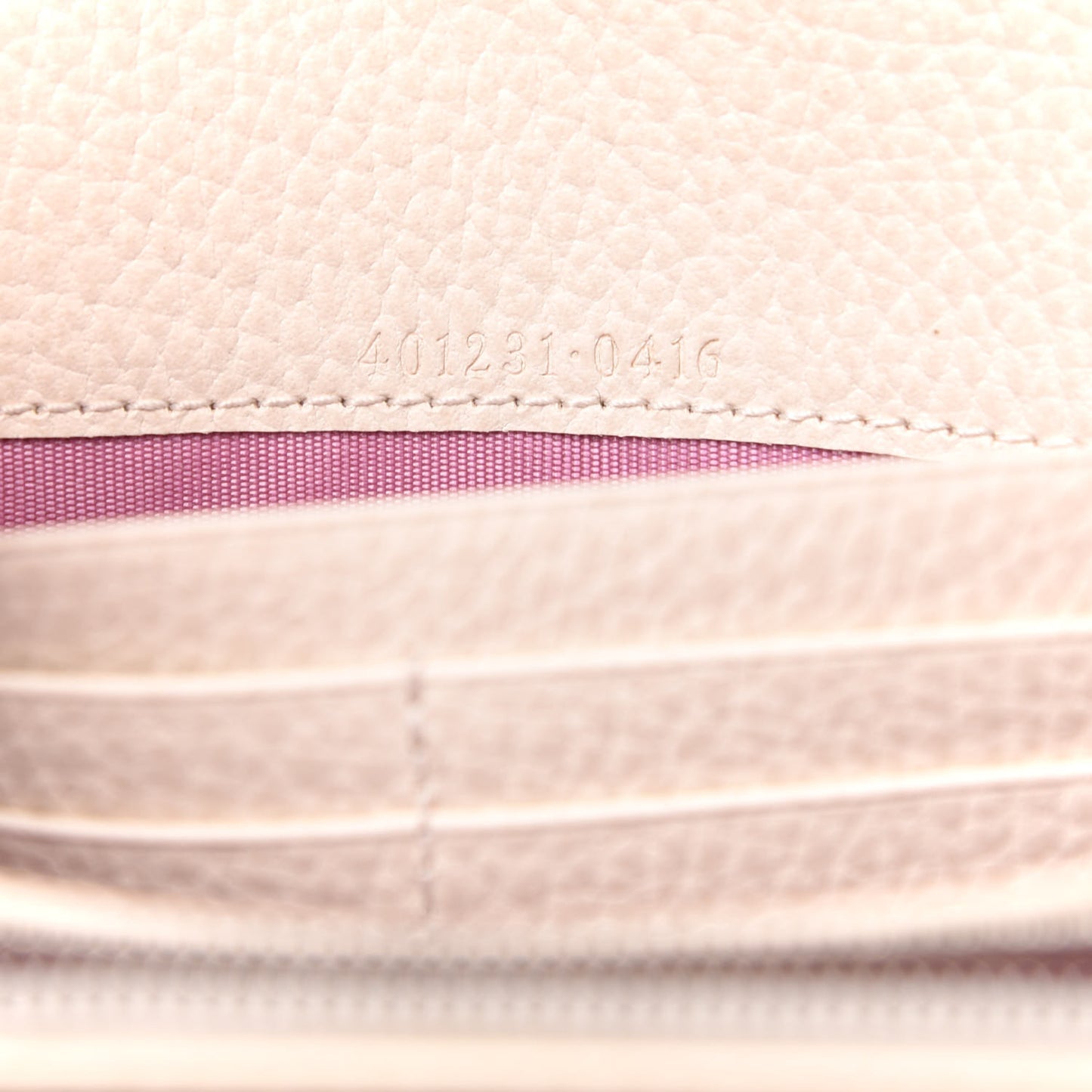 Dollar Calfskin Mini Dionysus Chain Wallet Mystic White