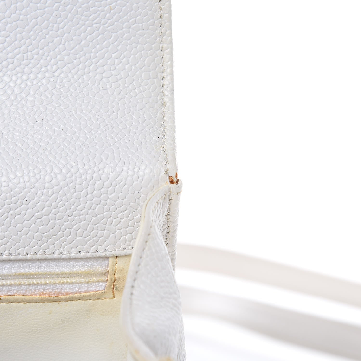 Chanel Caviar Quilted Single Flap Shoulder Bag White 12 of 16