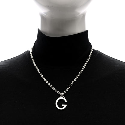 Gucci Sterling Silver G Pendant Necklace 2 of 4