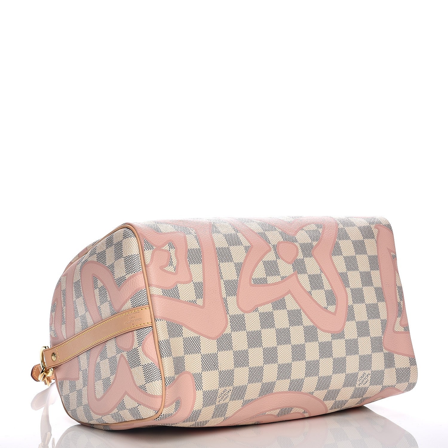 Louis Vuitton Damier Azur Tahitienne Speedy Bandouliere 30 Rose Ballerine 5 of 9