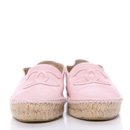 Chanel Lambskin CC Espadrilles 36 Light Pink 2 of 10
