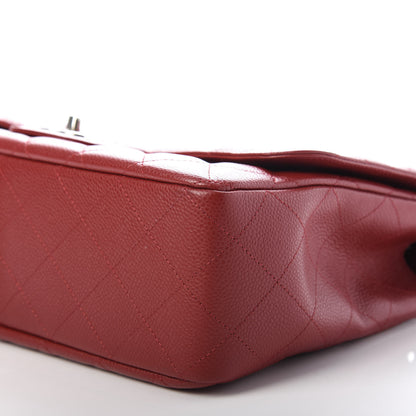 Chanel Caviar Quilted Jumbo Single Flap Red 7 of 10