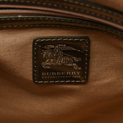 Burberry Metallic Supernova Check Patent Bowling Bag Pewter 6 of 20