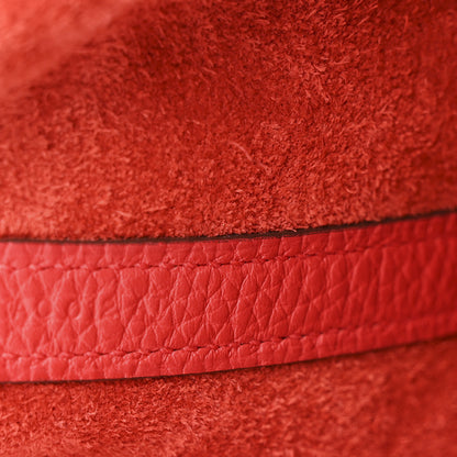 Hermes Taurillon Clemence Picotin Lock 18 PM Rouge de Coeur 7 of 11