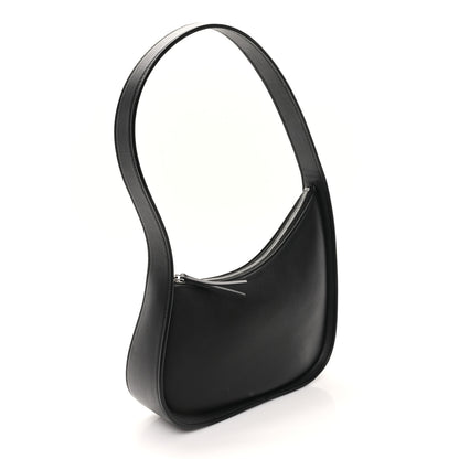 The Row Smooth Calfskin Half Moon Shoulder Bag Black 3 of 9