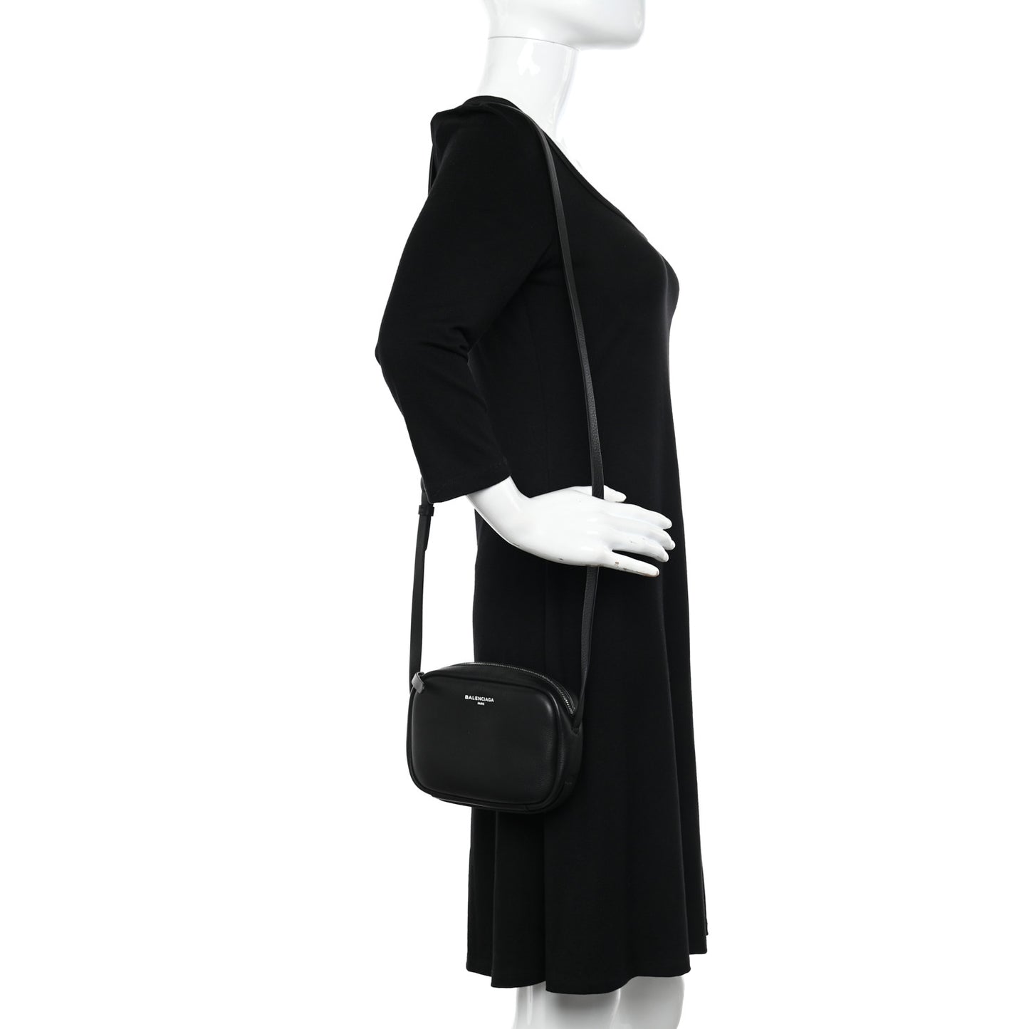 Calfskin Logo XS Everyday Camera Bag Black