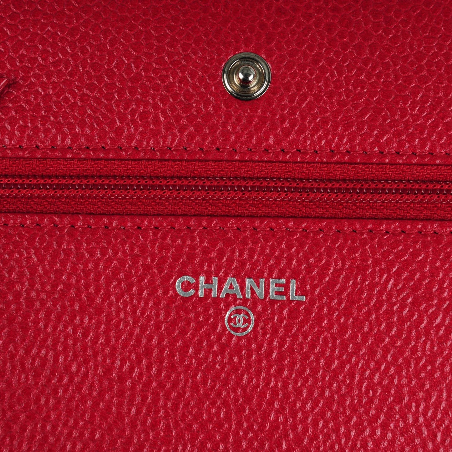 Caviar Quilted Wallet On Chain WOC Dark Pink