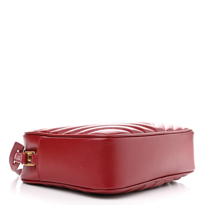 Saint Laurent Calfskin Matelasse Monogram Lou Camera Bag Opyum Red 7 of 29