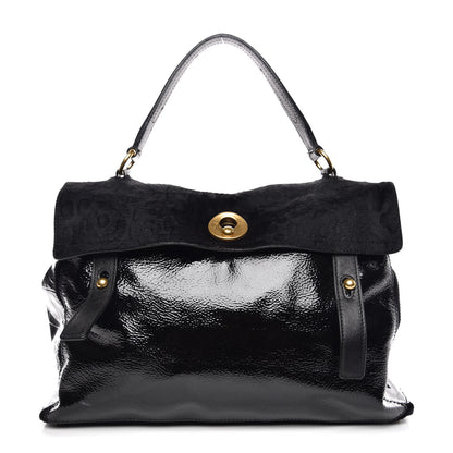 Saint Laurent Pony Hair Patent Large Muse Two Black 1 of 11