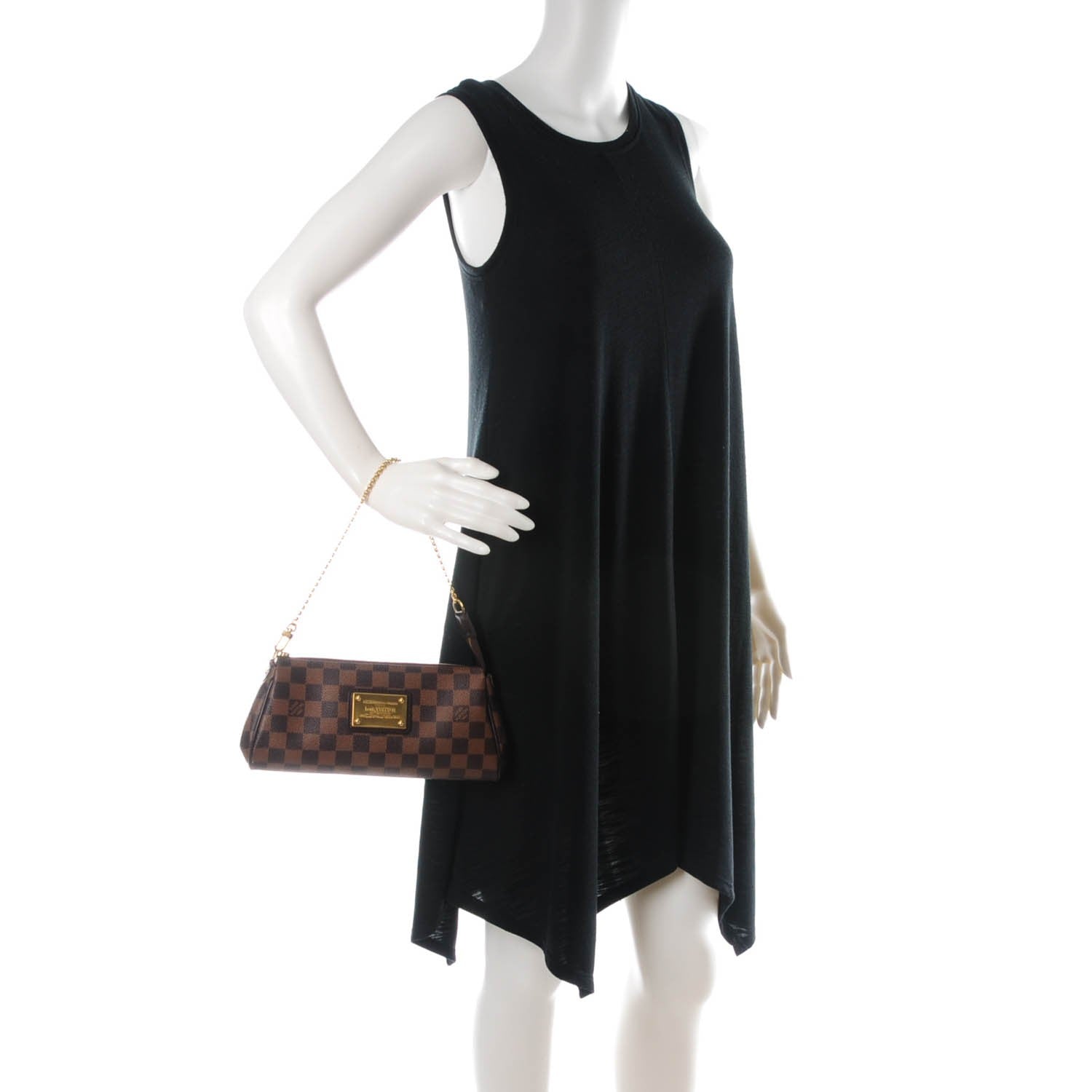Louis Vuitton Damier Ebene Eva Clutch 2 of 7