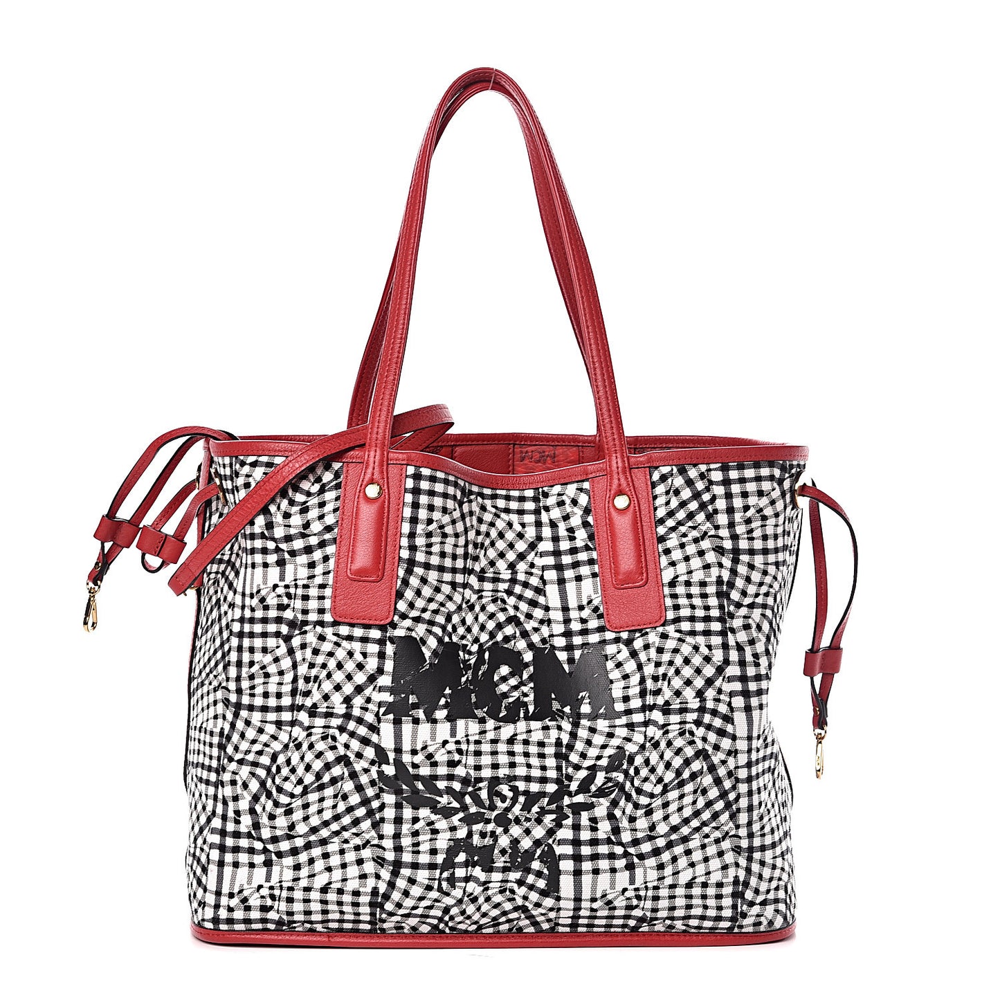 Visetos Medium Liz Reversible Shopper Tote Ruby Red