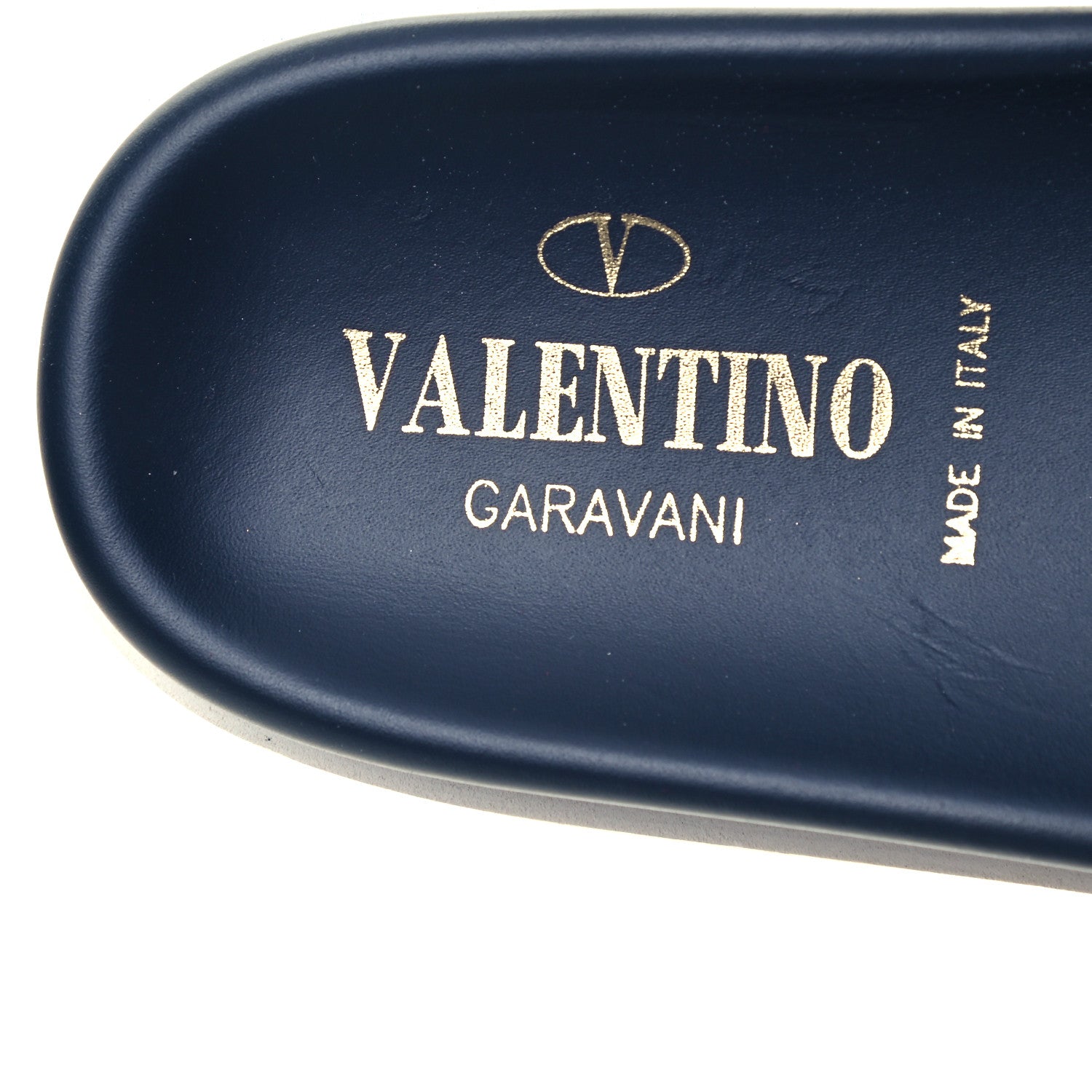 Valentino Garavani Nappa Free Rockstud Spike Pool Slide Sandals 39 Marine 7 of 8