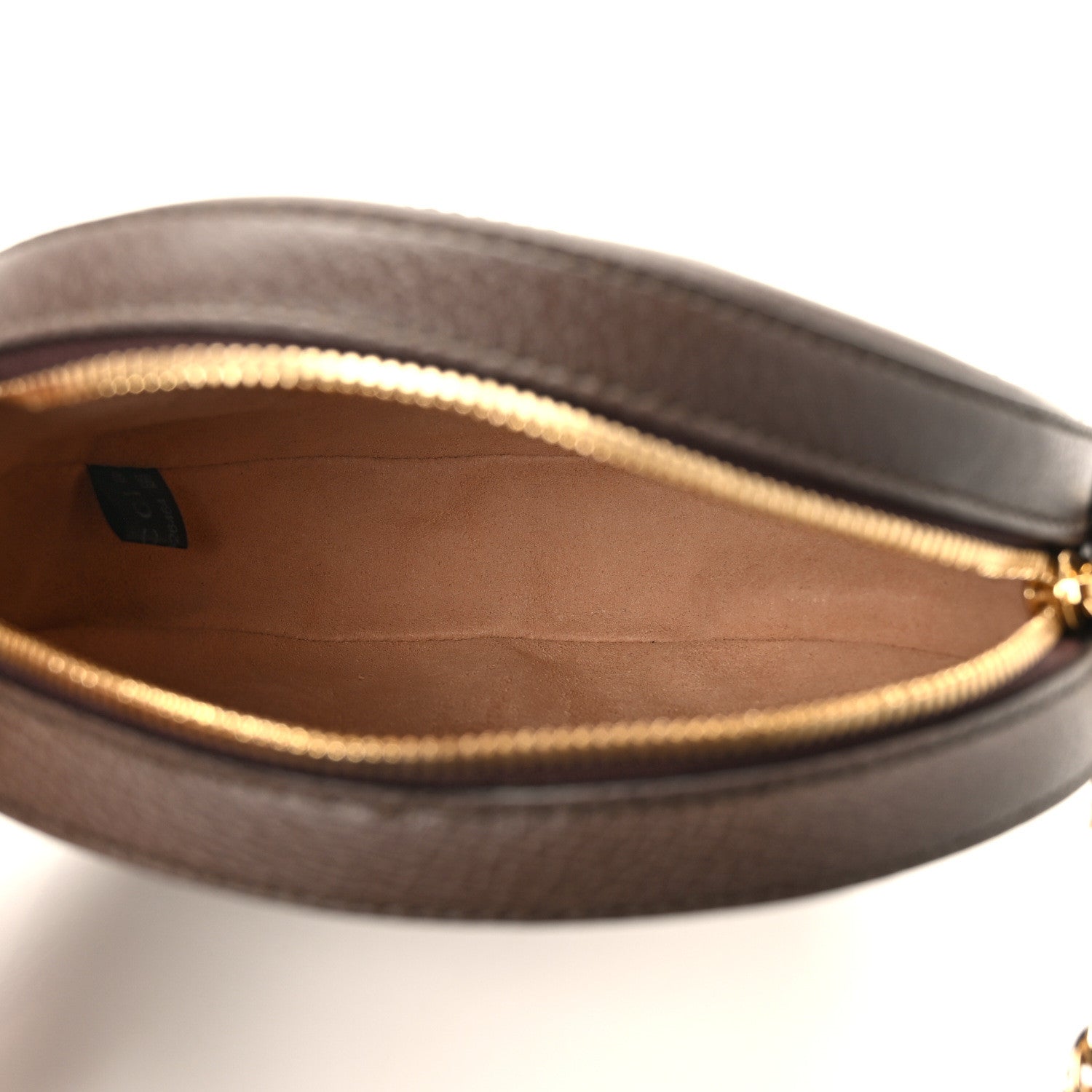 Gucci GG Supreme Monogram Web Mini Ophidia Round Shoulder Bag Brown 5 of 12