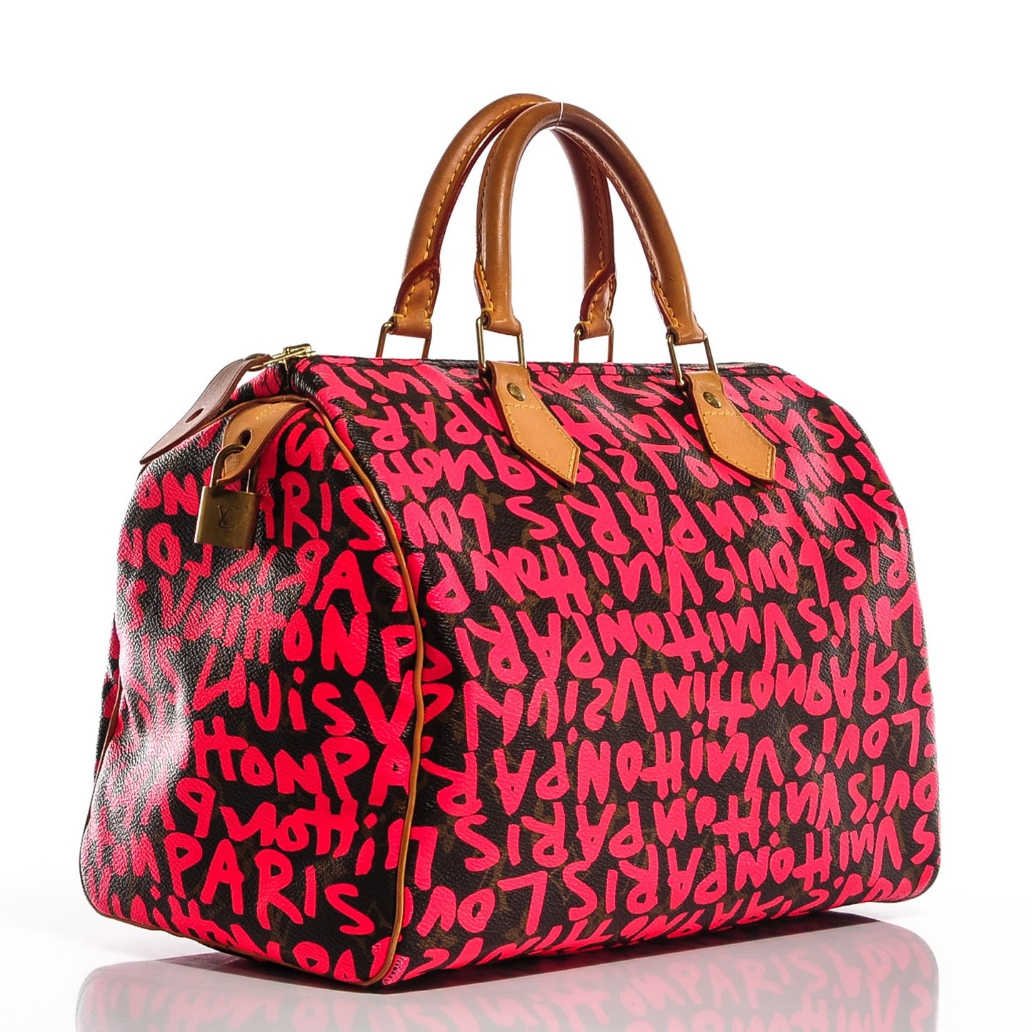 Monogram Graffiti Speedy 30 Fuchsia