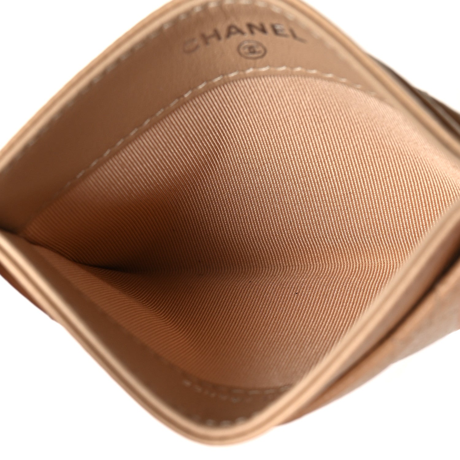 Chanel Caviar Quilted Card Holder Beige 5 of 10