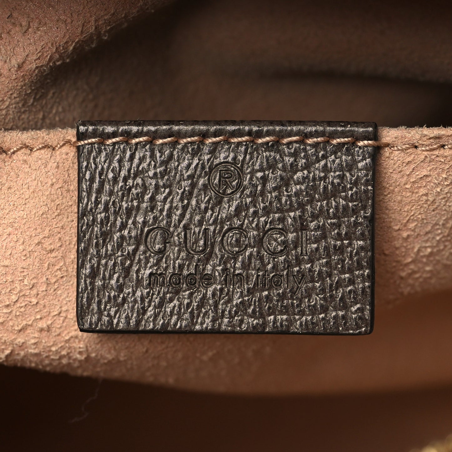 GG Supreme Monogram Mini Ophidia Top Handle Shoulder Bag Brown