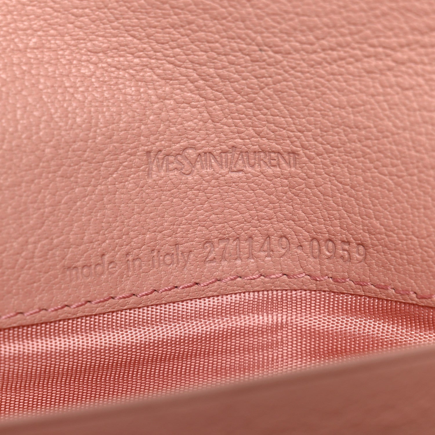 Saint Laurent Chevre Belle De Jour Continental Wallet Pink 6 of 7