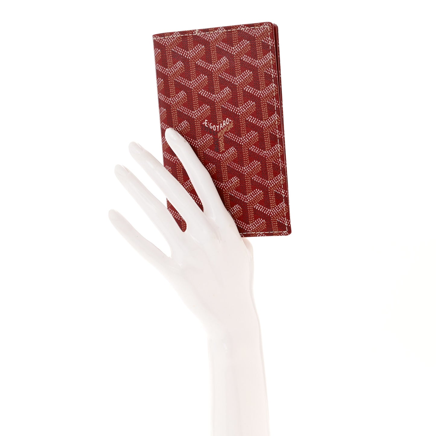 Goyardine Passport Wallet Red