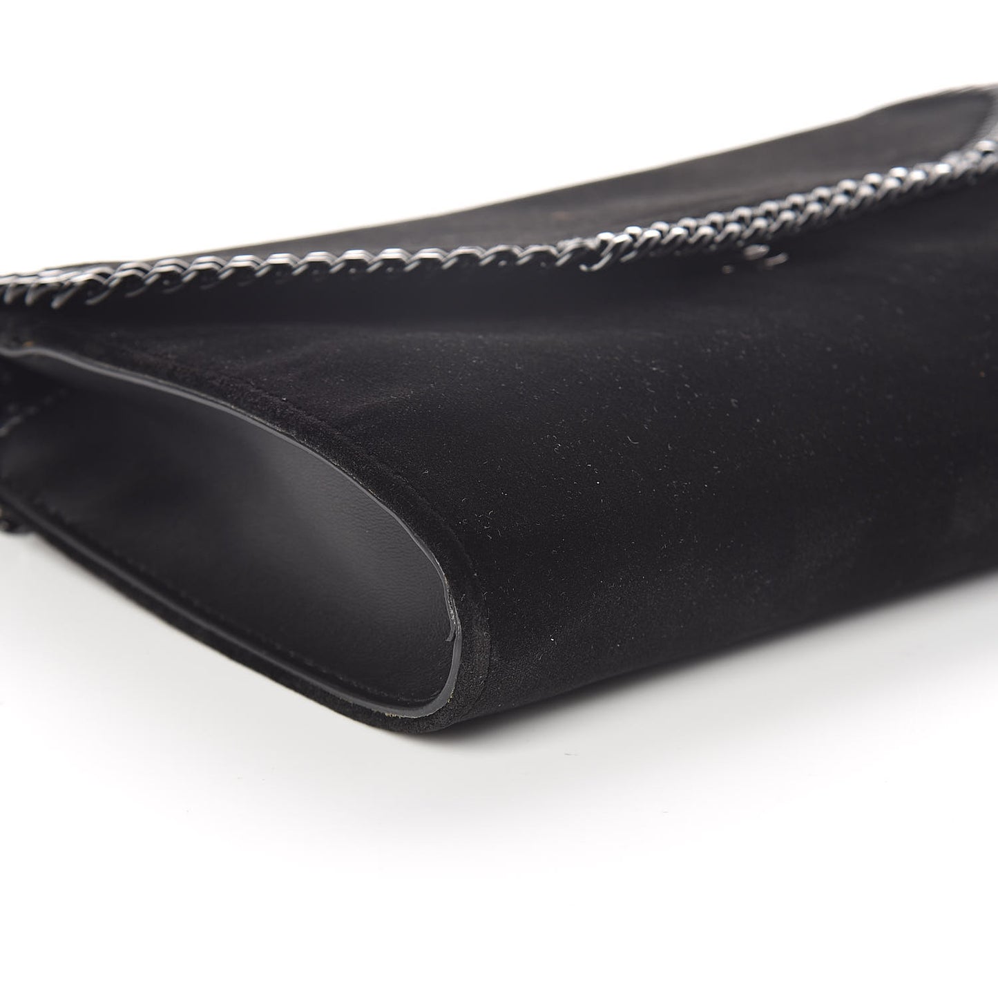 Velvet Effect Falabella Shoulder Bag Black