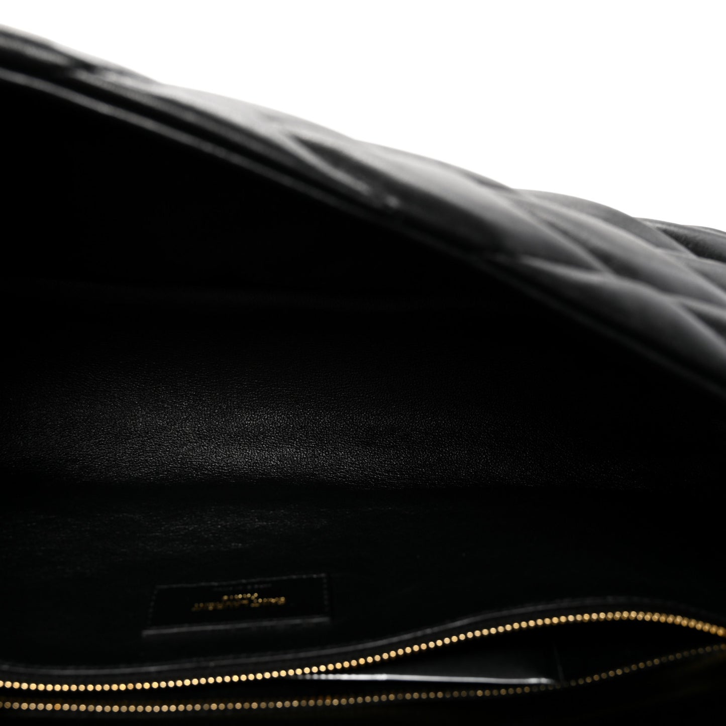 Lambskin Quilted Sade Puffer Envelope Clutch Black