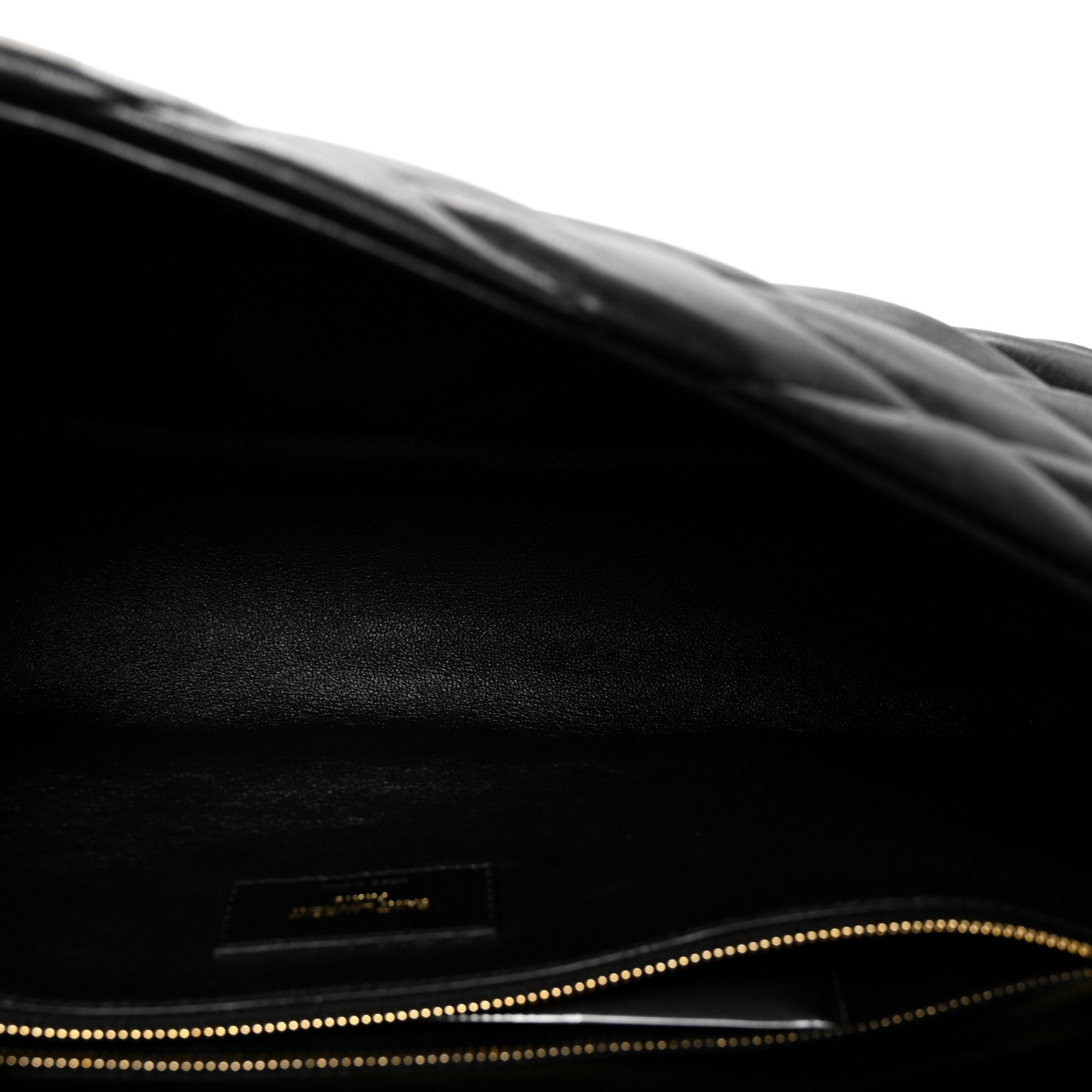 Saint Laurent Lambskin Quilted Sade Puffer Envelope Clutch Black 5 of 6