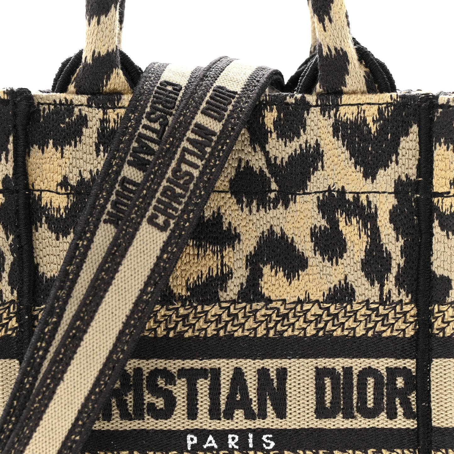 Canvas Mizza Embroidered Mini Book Tote Phone Bag Beige