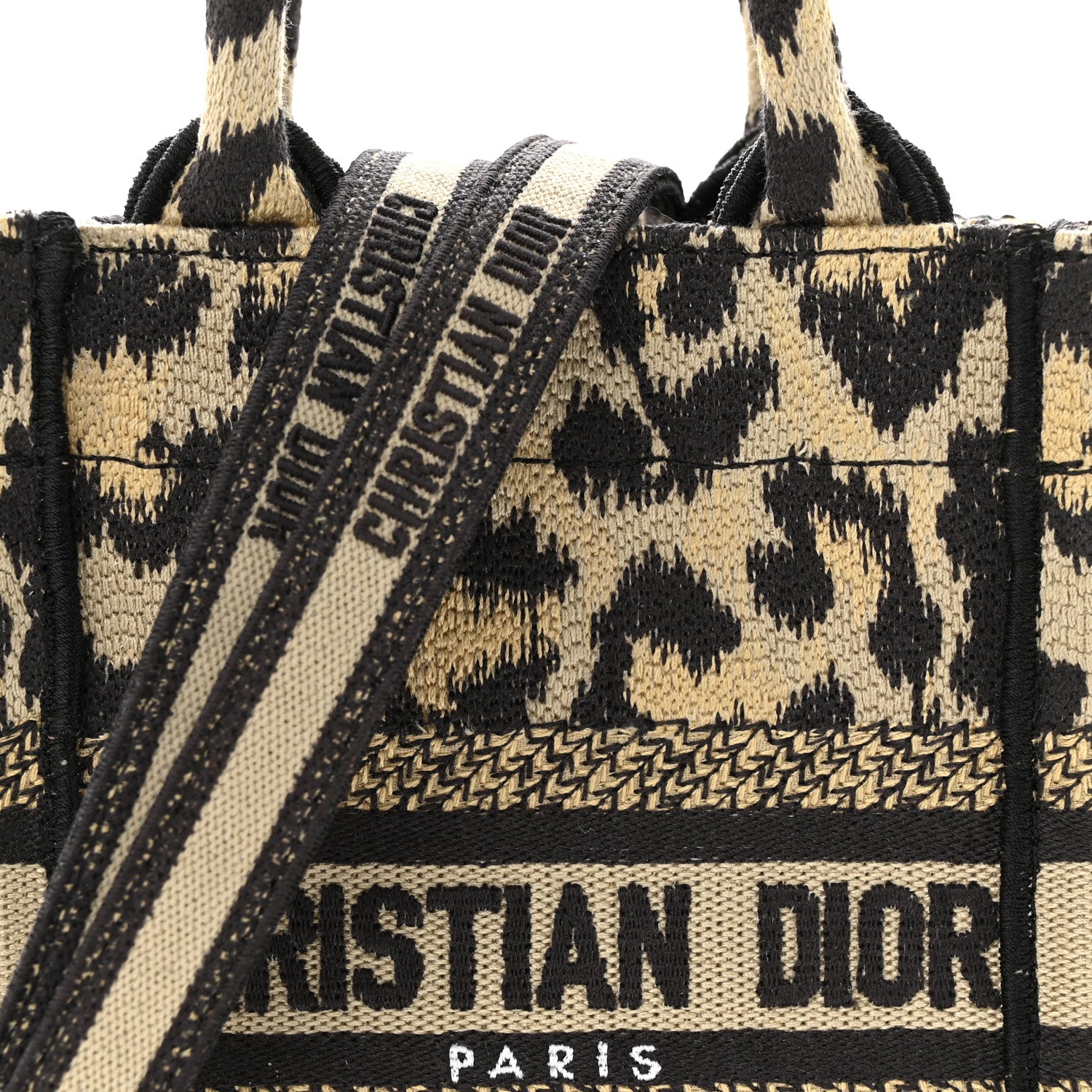 Christian Dior Canvas Mizza Embroidered Mini Book Tote Phone Bag Beige 8 of 10