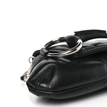 Gucci Nappa Vertical Matelasse Medium Maxi Horsebit Chain Shoulder Bag Black 7 of 8