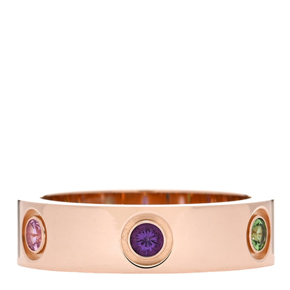 Cartier 18K Pink Gold Sapphire Garnet Amethyst 5.5mm LOVE Ring 55 7.25 3 of 4