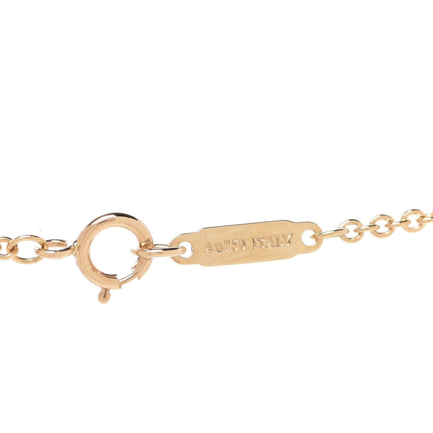 18K Yellow Gold Diamond Tag Chain Necklace